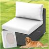 ZGDDPZA Copriseduta per Divano da Esterno - Federa Elastica per Cuscino, Copricuscini per Mobili da Giardino, per Patio, Terrazza e Uso Interno/Esterno (Bianco,1PC Length 150-190cm)