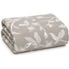 Vionara Home Trapuntino Copriletto Jacquard Double-Face, Matrimoniale 250x250 cm, Imbotittura 80gr/mq, Copriletto Trapuntato Bi-colore (Fioralba - Tortora)