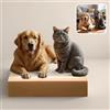 GMDLSK Figurina Personalizzata in Acrilico con Foto per Amanti di Animali - Decorazione da Scrivania Stile Cartoon con Base - Regalo Originale per Amanti di Animali - Idea per Anniversari e Compleanni