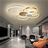 Bellastein soggiorno lampada da soffitto a LED dimmerabile con telecomando, camera da letto lampada moderna lampada a sospensione in metallo acrilico (oro, 100cm/96W)