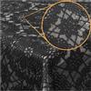 ANRO Tovaglia cerata in vinile Anro, lavabile, effetto pizzo, mandala nero, impermeabile, 140 x 138 cm