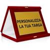 ATS Incisione Targhe & Timbri Targa Personalizzata con Astuccio in Velluto - Regalo per Premi, Laurea, Matrimonio - Made in Italy (Rosso - Targa Oro (26×21 cm))