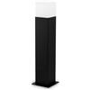 Dopa Dopastore Lampione da Terra con Attacco E27 Paletto Portalampada Moderno Squadrato in Alluminio IP44 Per Esterni Vialetto Aree Condominiali (Nero)