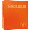 Instant Project Album Fotografici da 200 Foto Color Pastello per Foto 10x15 - Portafoto a Tasche Vari Colori Allegri a Scelta con Spazio Memo Centrale per Scrivere e Porta Cd (Arancione)