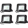Sonnewelt Proiettore LED per esterni, 10 W, 4 pezzi, 900 lm, bianco caldo, 3000 K, faretto a LED, per esterni, risparmio energetico, IP66, impermeabile, luce di sicurezza, per giardino, cortile,