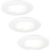Ledvion - 3X Faretti LED da Incasso, Dimmerabili, 5W, 2700K, Ø84mm, IP65, Bianco, 5 Anni di Garanzia