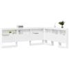 vidaXL Testata Contenitore Bianco 150 cm Legno Multistrato, Mobile per Camera, Testata Rettangolare, soluzioni salvaspazio, Organizer Funzionale, Stile Minimalista