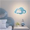TZSMUM LED Cameretta Bambini Applique da Parete con Telecomando Lampada da Parete Dimmerabile 2700K-6500K Lampada a Muro Creativo Nuvole per Camera da Letto Soggiorno dei Bambini (Orso)