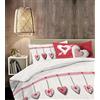 Il Gruppone Passione Casa Copripiumino 100% Cotone Sacco e Federe Prodotto Italiano con Stampe Moderne in Morbido Cotone Disegni Moderni in più Colori - Cuori Rosso - Matrimoniale