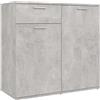 vidaXL Credenza Grigio Cemento 80x36x75 cm in Legno Multistrato