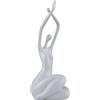Uziqueif Statuetta Statua di Donna Figurina - Resina Artigianato Creativo Donne Statua Figurine Yoga Scultura Resina Arte per Home Office, Altezza 34 cm