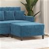 Gecheer Poggiapiedi Blu, per Riposo Gambe e Seduta aggiuntiva, 70 x 55 x 41 cm, in Velluto 100% Poliestere con Struttura in Compensato e Imbottitura in gommapiuma, per Divano e Poltrona