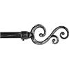 emmevi Bastone Tenda Estendibile 120-210 o 160-300 Ferro Antichizzato Shabby Chic Asta Anelli Scorritenda mod.BASTONE TENDA SPIRALI NEW 160-300 NERO-ARGENTO