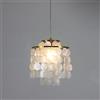 ZXLZHGS Lampadario a conchiglia con carillon di vento Lampadario semplice con struttura in metallo Lampada a sospensione in madreperla Camera da letto Sala da pranzo Decorazione del soggiorno Lampada a