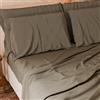 PETTI Artigiani Italiani - Set Lenzuola Cotone Piazza e Mezza Francese 4 Pezzi, Completo Letto con Lenzuolo Sopra, Lenzuolo Sotto con Angoli Elasticizzati e 2 Federe Lenzuola Tortora