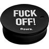 Fisura - Pack di 3 copertura per bevande anti-droga f*ck off. Copribevande riutilizzabile originale nero. Protezione per bicchieri anti-spreco per festival e feste, in silicone BPA free. 3 unità.