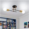 Chao Zan Lampadario Soffitto Industrial Plafoniera, Forma DIY Plafoniera E27 Moderno, Lampada da Soffitto in Ferro Vintage Lampada da parete Lampadario per Camera da letto, Soggiorno, Cucina, Corridoio