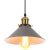 iDEGU Lampada a Sospensione Retrò 22cm Lampada da Soffitto Vintage in Metallo E27 Lampadario a Sospensione Moderno Stile Scandinavo Plafoniera per Soggiorno Cucina Camera Ristorante (Grigio)