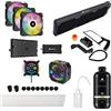 Corsair Hydro X Series iCUE XH303i RGB PRO Kit di raffreddamento personalizzato (Circuito di raffreddamento per CPU Hardline, Waterblock per CPU, Combo pompa compatta, Radiatore, 3 Ventole RGB) Nero