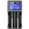 Xtar VC2 Caricabatterie 2 vani, porta USB schermo LCD - 10440 14500 14650 16340 17335 17500 17670 18350 18490 18500 18650 18700 20700 21700 22650 25500 26650 Li-Ion Battery Charger