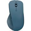 Lenovo Mouse Yoga Pro, Bluetooth, ricaricabile USB-C, doppia modalità Bluetooth, 6 pulsanti, design ergonomico, pulsanti programmabili, rotella di scorrimento in metallo bidirezionale, blu tè