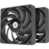Thermaltake TOUGHFAN 12 Pro - Ventola di raffreddamento per PC ad alta pressione statica, controllata PWM, 500~2000 giri/min, flusso d'aria 70,8 CFM, cuscinetto idraulico Gen.2 da 120 mm, ventola