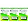 PANASONIC Confezione da 3 blister da 2 batterie ricaricabili NiMH Mignon AA 1900 mAh pronte all'uso