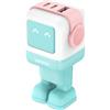 UGREEN Uno Caricatore USB C 65W GaN, Caricabatterie Robot a 3 Porte Carica Rapida Compatibile con MacBook PRO, iPhone 16 Plus Pro Max, Galaxy S24/S23, Pixel 8, Steam Deck, ROG Ally ecc Azzurra & Rosa