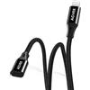 AGVEE Cavo di prolunga Lightning da 0,3 m, intrecciato femmina a maschio, cavo di prolunga completo compatibile con iPhone, iPad, sincronizzazione dati, video, audio e adattatore connettore di