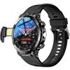 CraftNestUK Smart Watch 4G SIM Card, Smart Watch uomo, schermo rotondo 1,39 pollici, chiamate, doppia fotocamera, NFC