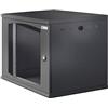 Techly Professional 107586 Armadio Rack 19 a Muro 16U Sezione Unica P 600mm Porta Grigliata Nero Nero