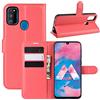 Fertuo Cover Samsung Galaxy M30S / M21, Custodia Portafoglio Cover a Libro in Pelle Flip Case con Silicone Bumper, Fibbia Magnetica, Porta Carte, Kickstand, per Samsung Galaxy M30S / M21, Rosso