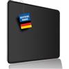 pixly® Tappetino Mouse XXL Ufficio & Gaming - Tappetino Antiscivolo per PC Gamer, Tastiera & Scrivania - Sottomano per Ufficio e Smart Working (Nero, 300 x 250 mm)