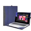 xisiciao Custodia protettiva in pelle PU per PC da 17,3 per HP OmniBook 7 NGAI 17-dc e OmniBook X Next Gen AI PC 17-dd, custodia protettiva in pelle PU con portapenne, colore blu