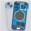 Generico FRECS Back Cover Vetro SCOCCA Posteriore Adatta per iPhone 15 Completo + Magnete (Bianco)