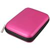 SAMTN Custodia per disco rigido, 2,5 pollici unità esterna di archiviazione Borsa di trasporto, Custodia da viaggio portatile Custodia protettiva Cover Storage Bag (rosso rosa)