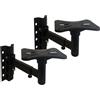 WEB world electronic business Coppia Supporto Parete Casse Acustiche Diffusore Audio Regolabile Orientabile Muro Girevole Inclinabile Universale Stereo Home Cinema Kit Fissaggio Nero