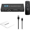 ZEZEFUFU Digital HDMI Multi-Viewer Quad 4x1 Interruttore Senza Soluzione di Continuità 1080p Switcher MultiViewer Senza Soluzione di Continuità Quad Schermo Visualizzatore in Tempo Reale Splitter con