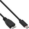 InLine 35726 - Cavo USB 3.1 da USB tipo C maschio a Micro B, 0,5 m, colore: Nero