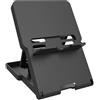 N+B Staffa ad angolo regolabile per Steam Deck，supporto antiscivolo stabile portatile con fori di raffreddamento, supporto da tavolo, per tablet smartphone (nero)