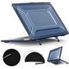 ZORSOME Custodia rigida in plastica per Mac Book Pro 16 2019 Rilasciato (A2141), con supporto pieghevole e tappetino per mouse/borsa per MacBook Pro da 16 pollici (versione 2019) (blu)