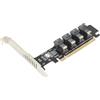 Annadue Scheda di Espansione U.2 PCIE, Scheda Adattatore da PCIE a U.2, PCIE X16 a 4 Porte Schede di Espansione U.2 NVME SFF-8643/8639 con Indicatore LED Scheda Breakout PCIE 4.0 PH49-4P