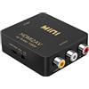 SagaSave HDMI a RCA, 1080P HDMI a AV Convertitore, HDMI a 3RCA CVBS Composite Video Audio Adattatore per Laptop HDTV PC Xbox Stick