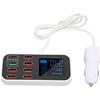 banapoy Caricatore da auto USB a 8 porte, 40 W, USB, ricarica rapida, adattatore con LCD, QC 3.0, Quick USB Hub splitter per smartphone, auto, più dispositivi