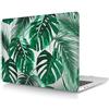 HBLX Custodia per Macbook Air 13 pollici 2017 2016 2015 2014 2013 2012 2011 2010 Pubblicazione Modello A1466 A1369, Copertina Rigida in Plastica Protettiva, Foglie verdi