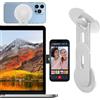 Aerbeis Supporto magnetico per telefono portatile, supporto per fotocamera a continuità regolabile, compatibile con MagSafe, staffa di espansione per computer portatile sottile, per tutti gli