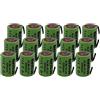 Electron 15 X Batteria ricaricabile NiMh 4/5 SC 1,2V 2000mAh 22x33mm subC a saldare linguette per pacchi batteria