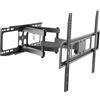 Techly 361247 Staffa da Muro con Doppio Braccio per TV LED/LCD 37-70 Nero