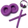 Voarmaks Kit di cuscinetti per orecchie e archetto, colore arcobaleno, compatibili con cuffie Sennheiser HD25 HD250BT HD25-ll HD25S Il HMD25 (set in poliestere viola)