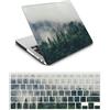 HLAAJJX Custodia Compatibile con Nuovo Macbook Air 13,6 pollici 2022 con Liquid display Retina e Touch ID A2681, Case Rigida Protettivo Plastica Copertina & Tastiera Cover, Alberi verdi